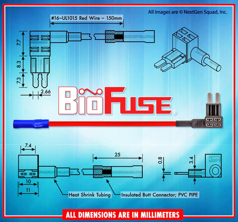 BioFuse 16 AWG Micro2 ATR Fuse Tap Kit With 30 Pc Automotive Car Fuses And Holders Includes Fifteen 5A Add Circuit Blade Fuses Plus Puller.
