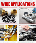 Ziciner 225-piece O-ring kit; black rubber seals with brass fittings (front view)
Ziciner 225-piece O-ring kit; rubber gaskets for plumbing and automotive use (side view)
Ziciner 225-piece O-ring kit; close-up of assorted black rubber o-rings (close-up)
Ziciner 225-piece O-ring kit; hand applying seal in engine bay (installed view)