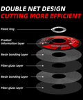 Layered diagram of Twenty Five Pack Of Four And A Half Inch Grinding Wheels For Angle Grinders Built Tough For Fast Metal Grinding Rust Removal Deburring And Cleaning With Seven Eighths Inch Arbor