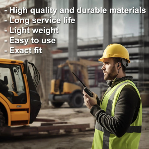 Construction worker using VHF High Gain Antenna For Vertex VX Series Radios 136 To 174 MHz Telescopic Extendable Black 14cm on site