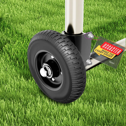 Heavy Duty 6 Inch Gate Wheel Caster For One And Five Eighths To Two And One Half Inch Diameter Round Tube Gates Up To 250 Lb Capacity