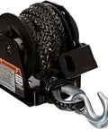 TigerTail Tow System For UTVs With Constant Tension Self Locking Hook Storage No Electrical Parts, black tow system with hook.