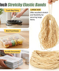 300 Large Rubber Bands For Everyday Use Size 117A 7 Inch By 1/16 Inch Beige Stretchy Elastic Bands for various tasks