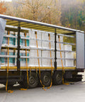 Flexi-Grip Green 6 Ft Endless Round Sling for Heavy Lifting used to secure large cargo on a flatbed truck