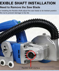 Flexible shaft feature of Handheld Electric Grout Cleaner With Dust Free Design For Tile Gap Cleaning And Grout Removal 1200W Power