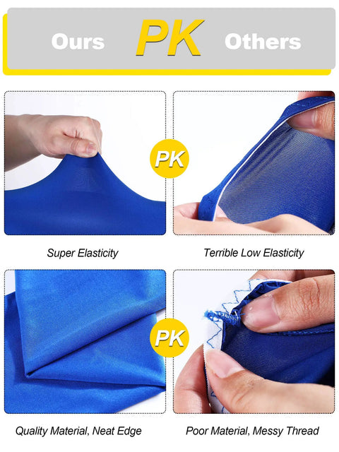 Comparison of Unisex UV Protection Arm Sleeves Set 12 Pairs Long Cooling Cover For Outdoor Adventures showing elasticity and material quality.
