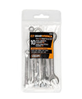 Ten Piece SAE Midget Wrench Set With 12 Point Box End And 6 Point Box End, Alloy Steel Construction, Includes 5/32, 3/16, And 13/64 Inch Sizes