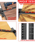 Dead Straight 29 Inch Framing Square, Rock Solid Aluminum T Square Ruler With Adjustable 15 To 165 Degree Bevel Gauge for layout and drilling.