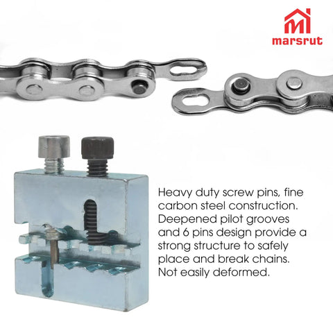35 Chain Breaker Tool For Quick Pin Removal And Pressing, Pro Grade CNC Steel Construction, One Quarter Inch Wrench Compatible