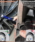 Beefy Nineteen Millimeter Deep Socket Set For Half Inch Drive Extra Long Six Inch shown on vehicle wheel lug nut