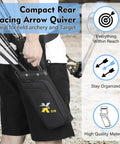 Field And Competition Hip Arrow Quiver With 3 Slot System Holds 12 Plus Arrows Noise Free Design in use