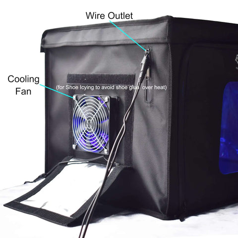 UV Light Curing Box For 3D Printing Post Processing Pro Grade Large Enclosure with Cooling Fan and Wire Outlet