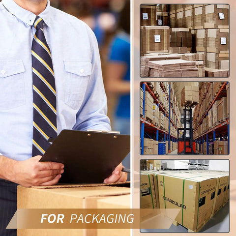 Heavy Duty Manual 4 In 1 Pallet Packaging Strapping And Banding Kit Featuring Ratchet Tensioner and sealer used for packaging boxes.