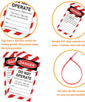 Lockout Tagout Kit Value Pack 50 Do Not Operate Tags And 50 Zip Ties For Quick Safe Lockout Procedures On Industrial Equipment Heavy Duty Easy To Hang Great For Worksites And Maintenance, PVC tag and nylon tie set