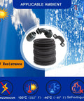 Half Inch Diameter Flexible Liquid Tight PVC Electrical Conduit Kit All In One With 100 Feet Of Black Conduit and Accessories