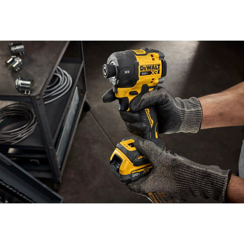 Quiet 20V Max Quarter Inch Hydraulic Cordless Impact Driver With Brushless Motor LED Halo Ring XR Extreme Runtime Tool Only