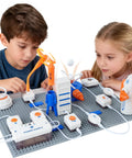 Space Theme STEM Kit With Voice Control For Kids Ages 8 To 12, 300 Plus Projects, Hands On Electronics Circuit Lab, Advanced Edition, Rocket Launcher And Lights, Great Gift For Curious Builders; kids testing space circuit lab