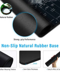 Non-slip rubber base details of World Map XXL Mouse Pad 35.4 By 15.7 Inch With Non Slip Rubber Base And Stitched Edges Beast Desk Mat