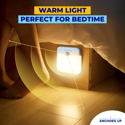 Two Pack Cruise Cabin Magnetic Night Light Mount With Motion Sensor USB Rechargeable LED Warm White under bed