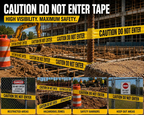 Heavy Duty Caution Tape 12 Pack 3 Inch By 1000 Feet Hardcore Hazard Safety Tape For Construction Sites Halloween Parties And Job Sites Straight Up Reliable Warning Roll