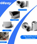 Pro Grade Stainless Steel Rivet Nut Assortment Kit For DIY Enthusiasts With 216 Pieces Of SAE Threaded Rivnuts for sheet metal