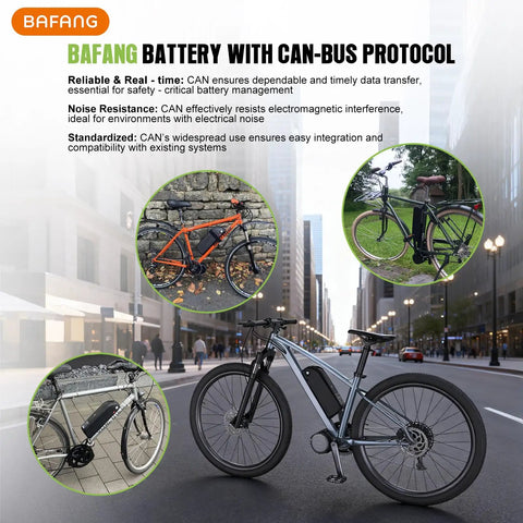 48V 20Ah Ebike Battery With CAN Protocol And 30A BMS For 0 To 1500W Motors showcased on various bicycle setups