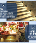 18 Pack Low Voltage LED Path Lights Outdoor Waterproof Garden Yard Patio Lighting 2.5W Warm White 2700K No Glare