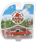 Packaging of Red 1/64 Scale 1968 Chevrolet C10 Pickup With Toolbox Diecast Truck From Down On The Farm Series 11 Collectible