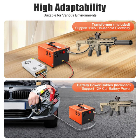 Fujaops 4500 Psi Pcpcp Air Compressor With Brushless Motor High Pressure Pump For Air Rifles Scuba Bottles Paintball Tanks Dual Power Supply Fast Inflation And Reliable Performance Great Gear