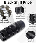 Aluminum Car Shifter Knob With 3 Threaded Adapters M8 M10 M12 1.25 Pitch 3.74 Inch Black Gear Shift Knob For Universal Manual Transmissions Rustproof Smooth Grip Dope Interior Upgrade For Cars And Trucks