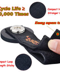 Heavy Duty Magnetic Garage Organizer Straps Velcro Magnetic Holder showing easy open tab and compact hook and loop details