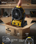 Cordless Misting Fan For DeWalt 20V Max Battery, Personal Cooling On The Go For Jobsites, Camping, And Outdoors, Adjustable Stepless Speed