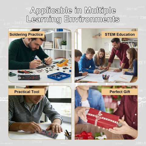 Hands On Diy Digital Logic Circuit Soldering Kit With Binary Counter 0 To 15 And Flip Flops SR JK D T in learning environments