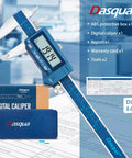 8 Inch Digital Caliper Stainless Steel IP67 Coolant Proof With 200mm Range showcased with box and documents