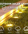 Waterproof Outdoor Solar Ground Lights Disk LEDs 16 Lamp Array For Bright Pathway Glow With Easy Setup In Garden Yard Lawn Patio