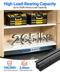 Bottom Mount Drawer Slides Go To Heavy Duty Full Extension Rails 265 Lbs Capacity For Under Stairs Cabinets And Deep Storage 32 Inch