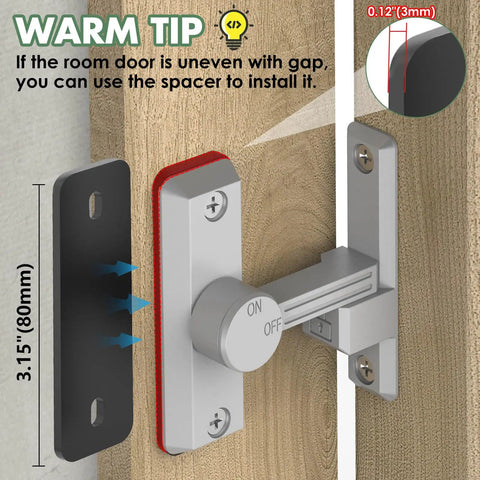 Heavy Duty Sliding Barn Door Lock And 90 Or 180 Degree Flip Latch In Sleek White Zinc Alloy, Rock Solid Security Hardware For Interior Doors Featuring No Fuss Setup And A Tight Grip, Pack Of Two Pieces Ready To Roll