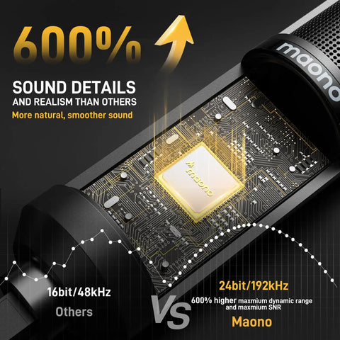 Internal chip details of USB Condenser Microphone Kit For PC With One Touch Mute And Mic Gain Knob For Singing Podcast Streaming
