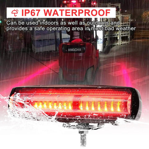 Heavy Duty Kickass Hella Bright Led Forklift Safety Light Featuring A Straight Up Red Zone Warning Beam For Warehouse Workers And Pedestrians Comes With 2 Pieces
