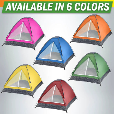 Six Two Person Camping Tent With Rain Fly And Carry Bag Ultralight Pop Up Shelter For Camping Essentials Music Festivals