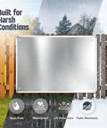 Hardcore Danger Power Press Safety Tin Sign 12x8 inch metal sign in harsh conditions, rust-free, waterproof, UV protected.