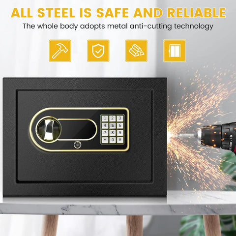 Heavy Duty Home Drop Safe Box With Waterproof And Fireproof Steel Build Digital Lock Resisting Drill