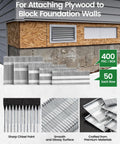 14 Gauge Concrete T Nails 1 1/2 Inch 800 PCS Total For Electric And Pneumatic Nailers, 2 Boxes Of 400 Nails, Smooth Feeding, Less Bending For Poured Basement Walls And Concrete For Pros And DIYers, for attaching plywood to block foundation walls