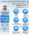 Heavy Duty Metal Repair Glue 1.76oz Epoxy Weld For Quick Bonding Waterproof Cold Weld Liquid Adhesive Bonds Metal Surfaces