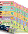 10 Dual State Posters Set For Classroom Learning, 12 By 18 Inch Social Studies Wall Decor Covering The 50 States, Ideal K Through 12 Materials For Teachers And Students, Made In USA