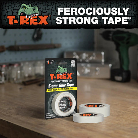 Heavy Duty Double Sided Super Glue Tape 0.75 Inches By 15 Yards Clear Acrylic Formula Tough As Nails Permanent Repair Rock Solid Hold For Glass Metal Ceramic Concrete Fabric And Plastic With No Fuss Quick Install