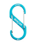 Size 3 S Biner Dual Carabiner Aluminum With Dual Gates And Two Clip Points For Keys Gear Backpack Belt Loop Blue Finish