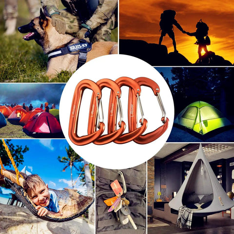 Dope Lightweight 12KN Aluminum Carabiner Clip Wiregate Heavy Duty For Hammocks Camping Key Chains Outdoor Gym And Hiking Utility