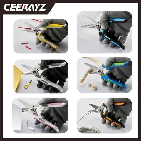 8 Inch Heavy Duty All Purpose Scissors With Protective Sheath And Magnetic Holder cutting various materials