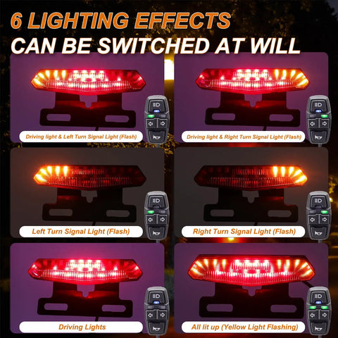 Waterproof Ebike Light Kit With Turn Signals And Tail Light Front Headlight With Horn 36V 48V Compatible Includes Switch 1T3 Connecting Cable Waterproof Connectors All In One Bike Lighting System For Day To Night Rides Street Ready